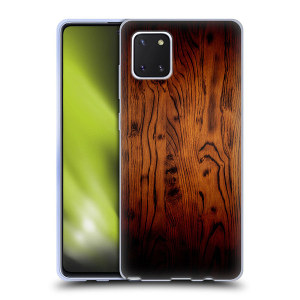 PLdesign Wood Prints Rustic Vintage Brown Burnt Soft Gel Case for Samsung Galaxy Note10 Lite