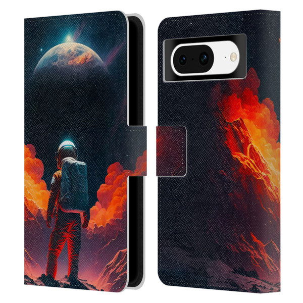 Haroulita Astronaut Galaxy Space Leather Book Wallet Case Cover For Google Pixel 8