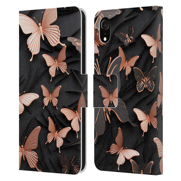 Haroulita Fancy Pattern Butterfly Leather Book Wallet Case Cover For Apple iPhone XR