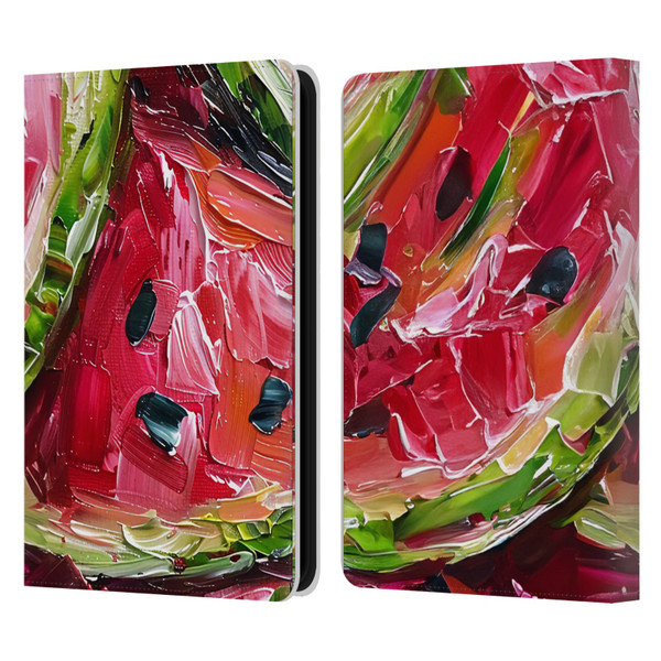 Haroulita Fruit Pattern Watermelon Leather Book Wallet Case Cover For Amazon Kindle 11th Gen 6in 2022