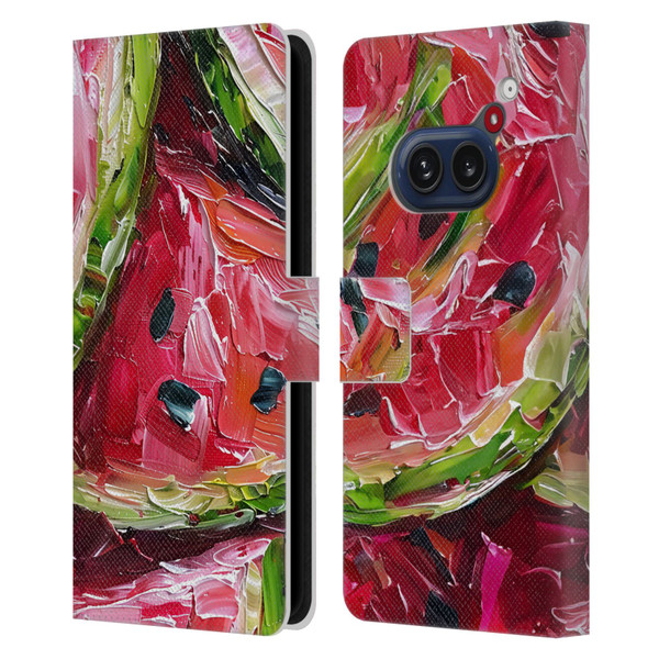 Haroulita Fruit Pattern Watermelon Leather Book Wallet Case Cover For Nothing Phone (2a)