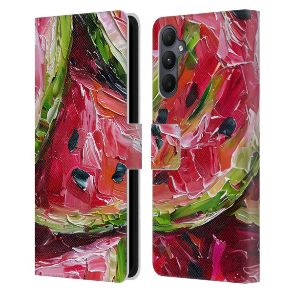 Haroulita Fruit Pattern Watermelon Leather Book Wallet Case Cover For Samsung Galaxy A05s
