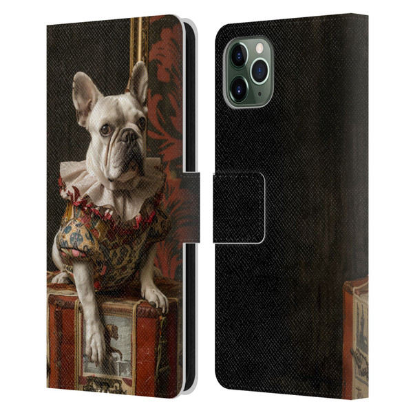 Haroulita Mix Art Animals Bulldog Leather Book Wallet Case Cover For Apple iPhone 11 Pro Max