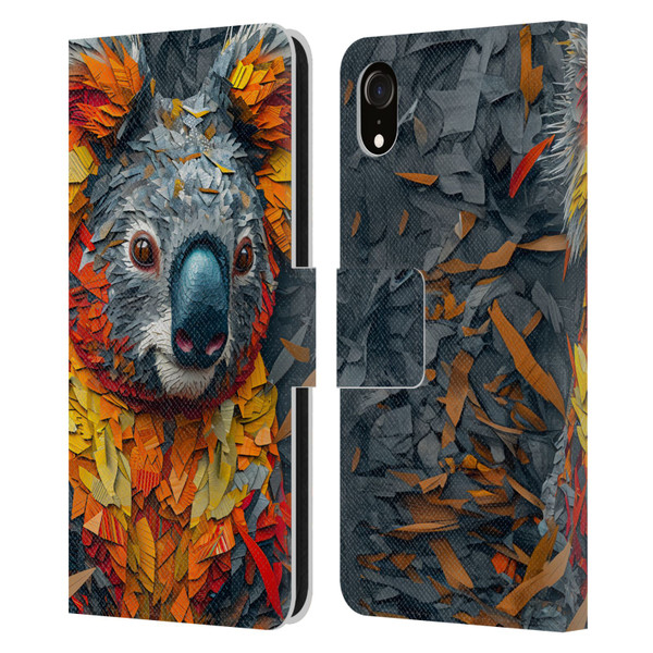Haroulita Mix Art Animals Koala Leather Book Wallet Case Cover For Apple iPhone XR