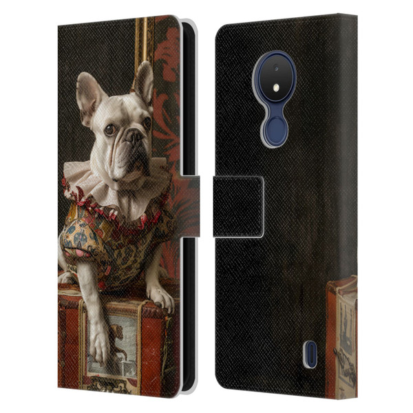 Haroulita Mix Art Animals Bulldog Leather Book Wallet Case Cover For Nokia C21