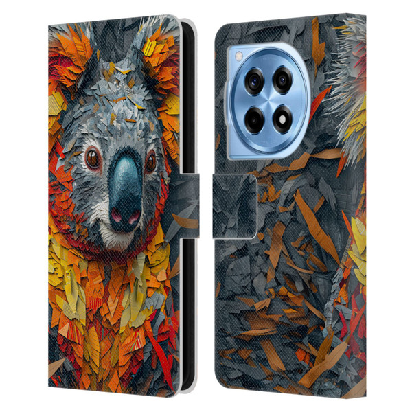 Haroulita Mix Art Animals Koala Leather Book Wallet Case Cover For OnePlus 12R