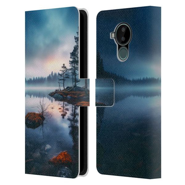 Haroulita Sceneries Dreaming Lake Leather Book Wallet Case Cover For Nokia C30