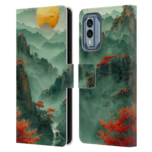 Haroulita Sceneries Japan Sunset Leather Book Wallet Case Cover For Nokia X30