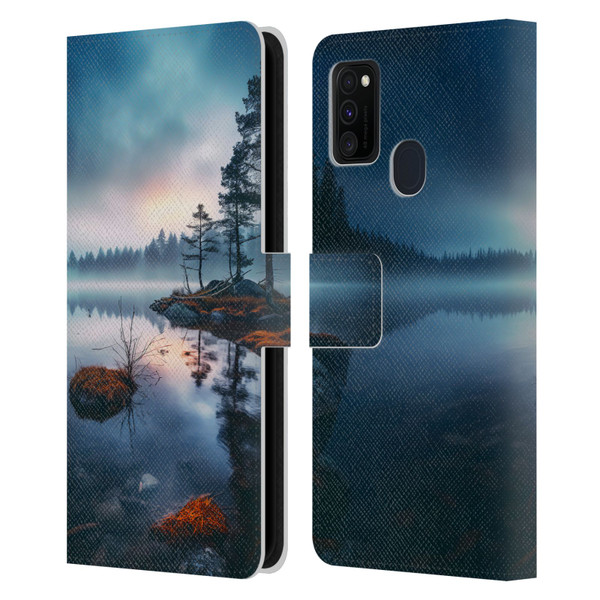 Haroulita Sceneries Dreaming Lake Leather Book Wallet Case Cover For Samsung Galaxy M30s (2019)/M21 (2020)