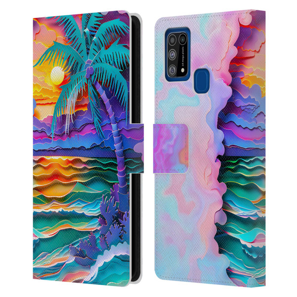 Haroulita Sceneries Sunset Leather Book Wallet Case Cover For Samsung Galaxy M31 (2020)