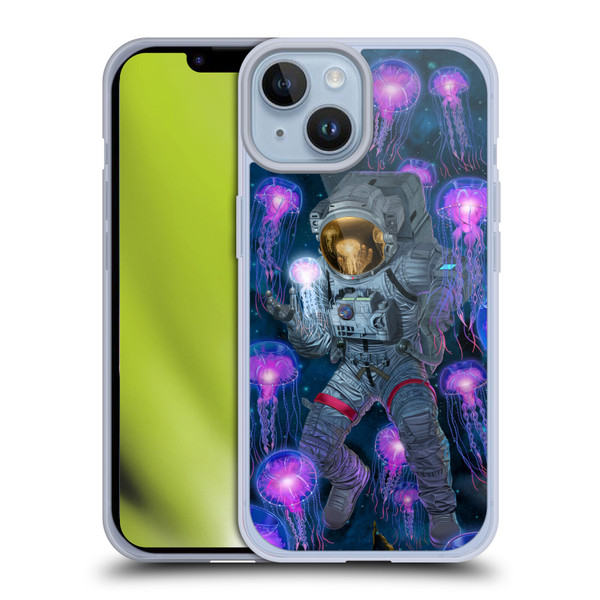 Vincent Hie Cosmic Wonder Jellyfish Astronaut Soft Gel Case for Apple iPhone 14