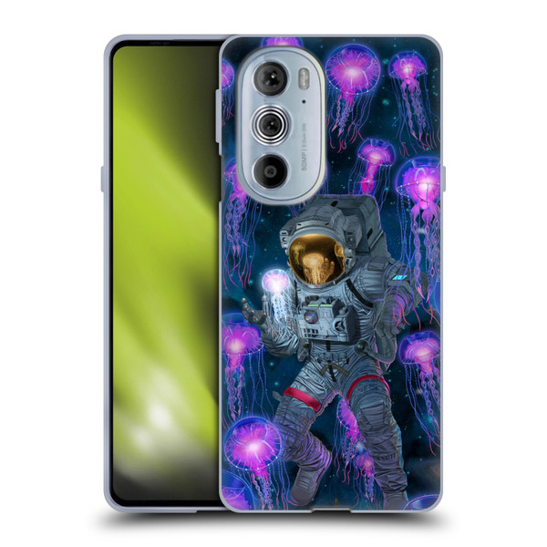 Vincent Hie Cosmic Wonder Jellyfish Astronaut Soft Gel Case for Motorola Edge X30