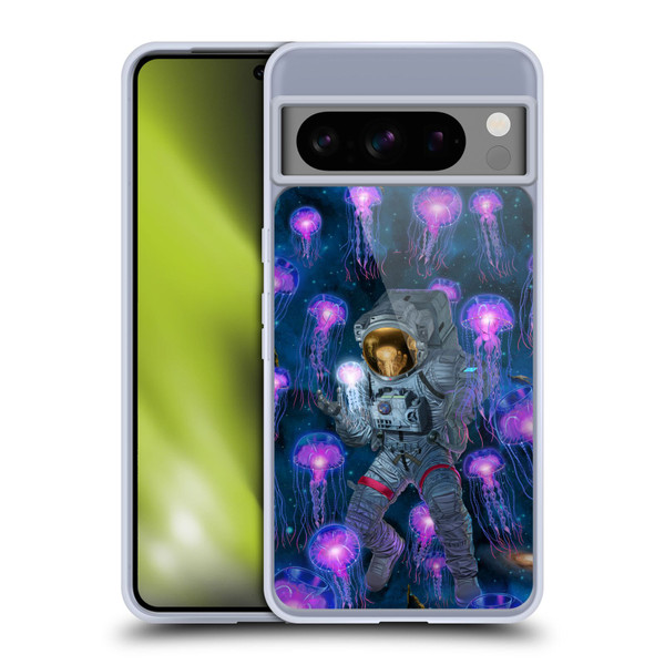 Vincent Hie Cosmic Wonder Jellyfish Astronaut Soft Gel Case for Google Pixel 8 Pro