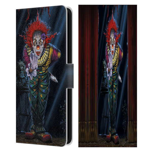 Vincent Hie Graphics Surprise Clown Leather Book Wallet Case Cover For Samsung Galaxy S23 FE 5G
