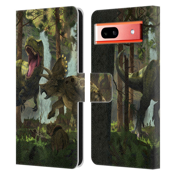 Vincent Hie Key Art Protection Leather Book Wallet Case Cover For Google Pixel 7a