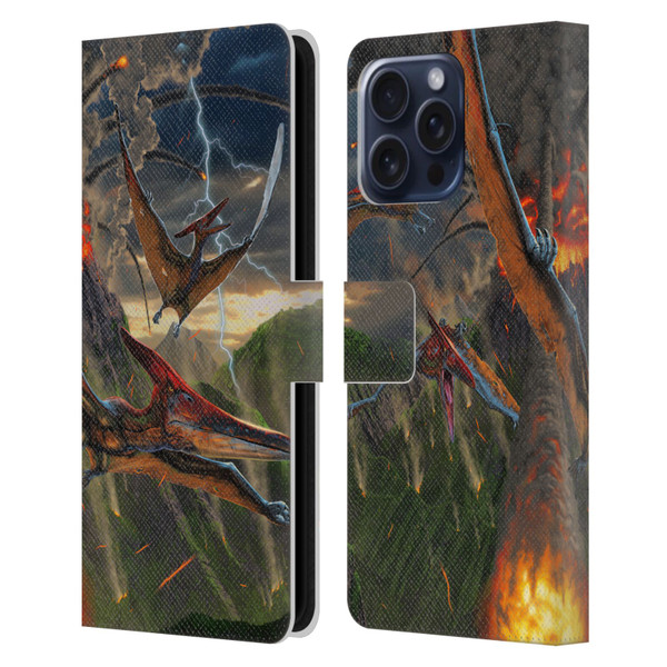 Vincent Hie Key Art Eruption Leather Book Wallet Case Cover For Apple iPhone 16 Pro Max