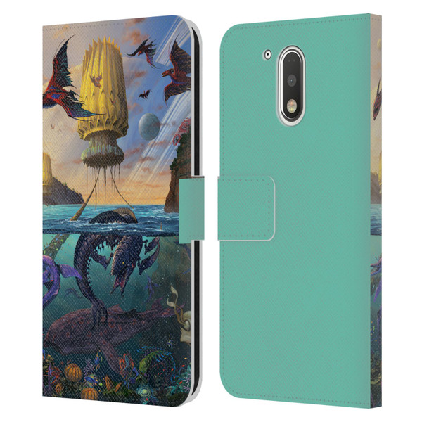 Vincent Hie Key Art Alien World Leather Book Wallet Case Cover For Motorola Moto G41