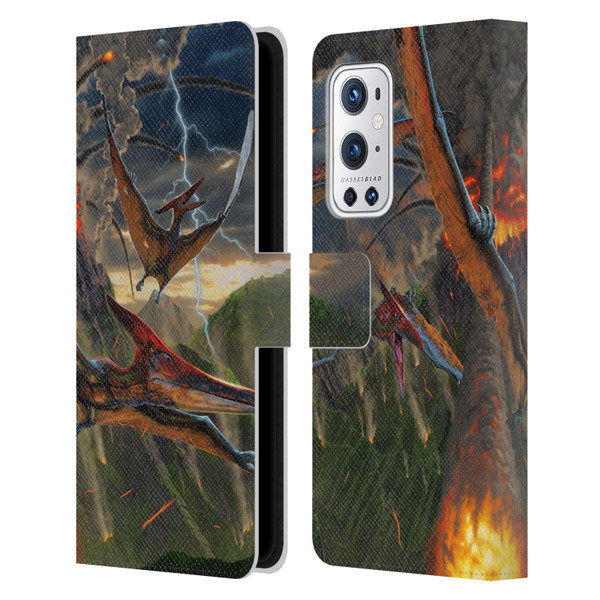 Vincent Hie Key Art Eruption Leather Book Wallet Case Cover For OnePlus 9 Pro