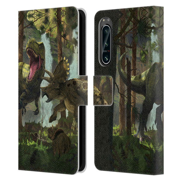 Vincent Hie Key Art Protection Leather Book Wallet Case Cover For Sony Xperia 5 IV