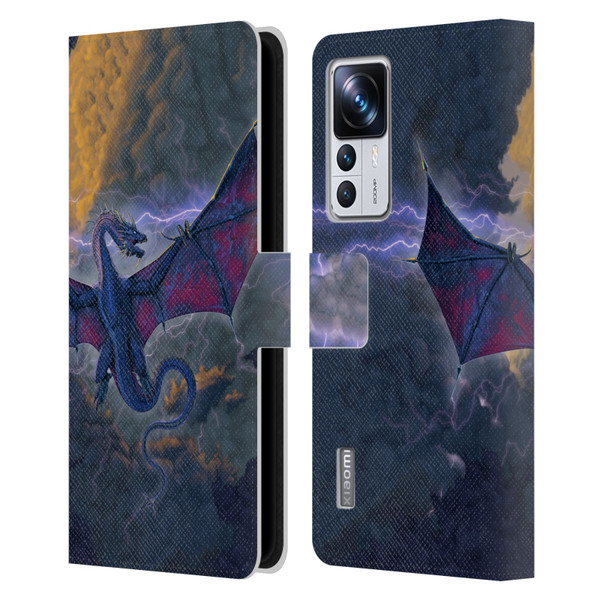 Vincent Hie Key Art Thunder Dragon Leather Book Wallet Case Cover For Xiaomi 12T Pro