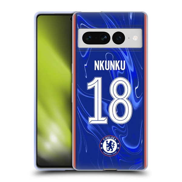Chelsea Football Club 2024/25 Players Home Kit Christopher Nkunku Soft Gel Case for Google Pixel 7 Pro