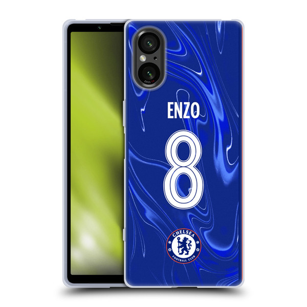 Chelsea Football Club 2024/25 Players Home Kit Enzo Fernández Soft Gel Case for Sony Xperia 5 V 5G