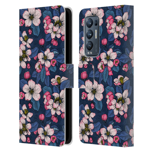 Katerina Kirilova Art Blossom Leather Book Wallet Case Cover For OPPO Find X3 Neo / Reno5 Pro+ 5G