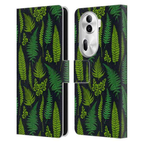 Katerina Kirilova Art Greens Leather Book Wallet Case Cover For OPPO Reno11