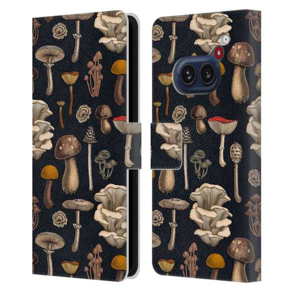 Katerina Kirilova Art Wild Mushrooms Leather Book Wallet Case Cover For Nothing Phone (2a)