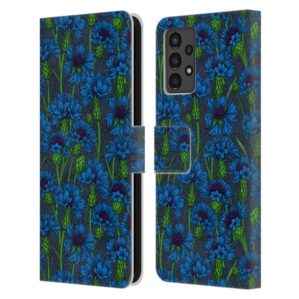 Katerina Kirilova Art Blue Cornflowers Leather Book Wallet Case Cover For Samsung Galaxy A13 (2022)