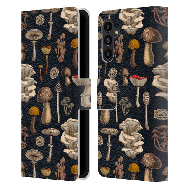 Katerina Kirilova Art Wild Mushrooms Leather Book Wallet Case Cover For Samsung Galaxy A13 5G (2021)