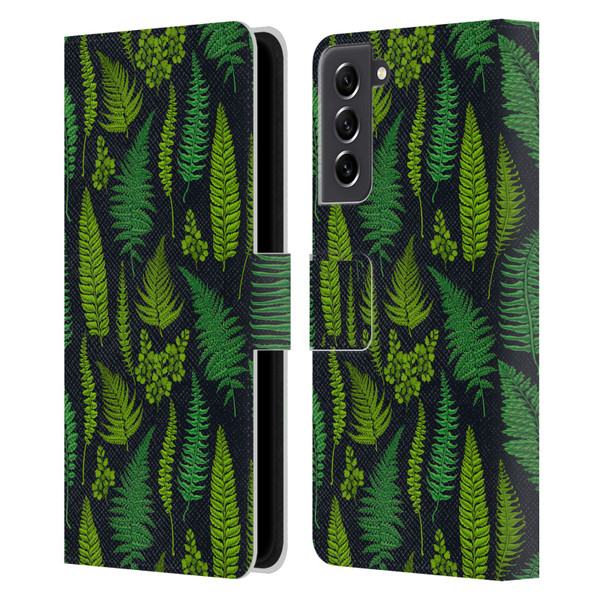 Katerina Kirilova Art Greens Leather Book Wallet Case Cover For Samsung Galaxy S21 FE 5G