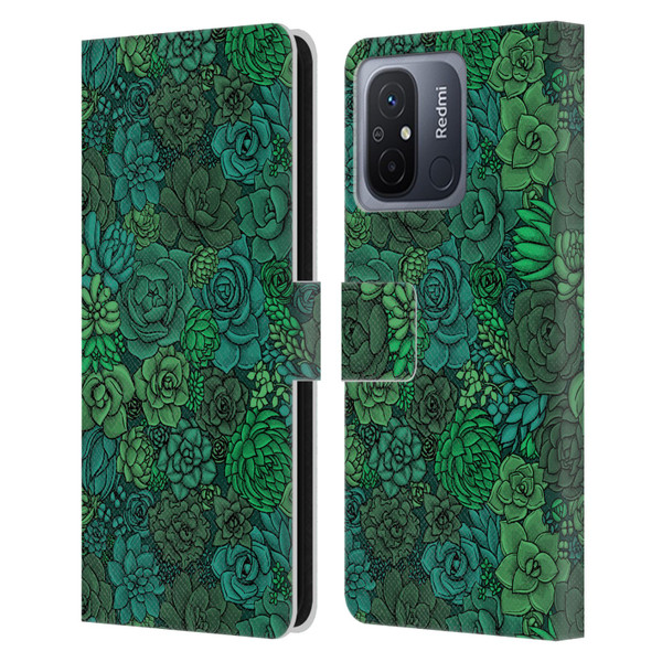 Katerina Kirilova Art Succulent Garden Leather Book Wallet Case Cover For Xiaomi Redmi 12C