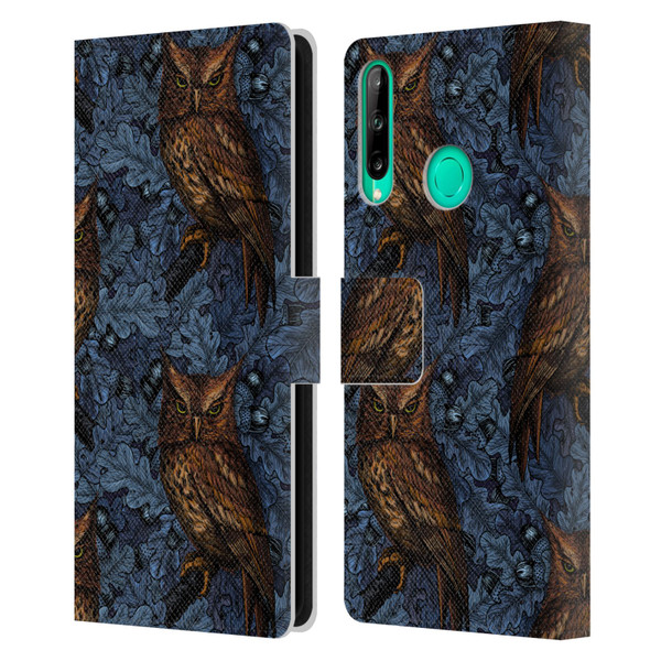 Katerina Kirilova Graphics Night Owls Leather Book Wallet Case Cover For Huawei P40 lite E