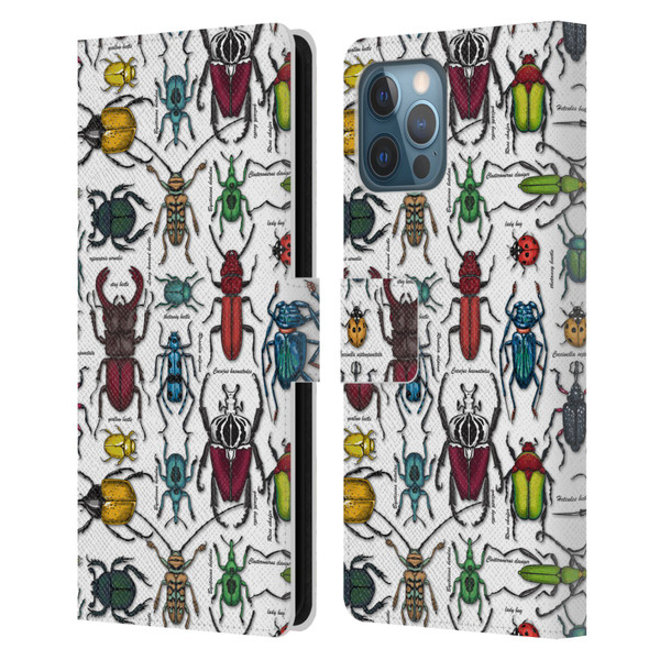 Katerina Kirilova Graphics Beetles Leather Book Wallet Case Cover For Apple iPhone 12 Pro Max