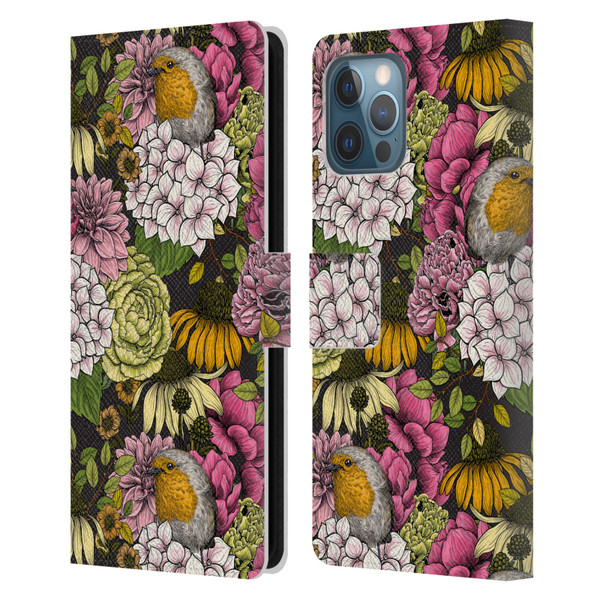 Katerina Kirilova Graphics Robins In The Garden Leather Book Wallet Case Cover For Apple iPhone 12 Pro Max