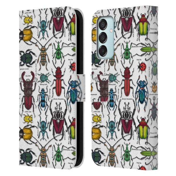 Katerina Kirilova Graphics Beetles Leather Book Wallet Case Cover For Samsung Galaxy M15/F15 5G