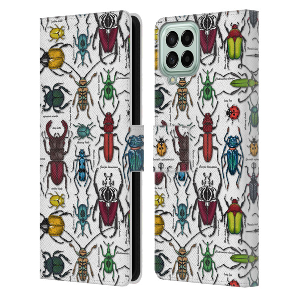 Katerina Kirilova Graphics Beetles Leather Book Wallet Case Cover For Samsung Galaxy M33 (2022)