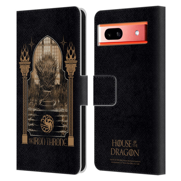 House Of The Dragon: Television Series Season 2 Graphics The Iron Throne Leather Book Wallet Case Cover For Google Pixel 7a