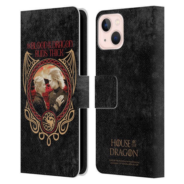House Of The Dragon: Television Series Season 2 Graphics Blood Of The Dragon Leather Book Wallet Case Cover For Apple iPhone 13