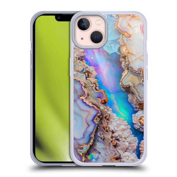 Haroulita Agates Pastel Soft Gel Case for Apple iPhone 13
