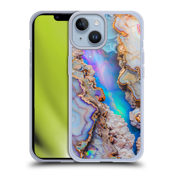 Haroulita Agates Pastel Soft Gel Case for Apple iPhone 14