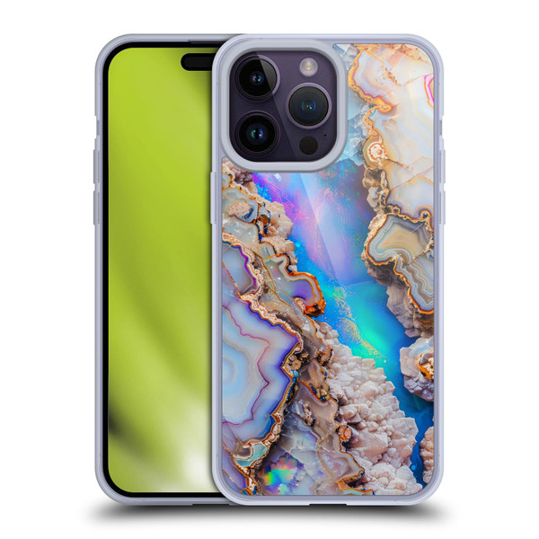 Haroulita Agates Pastel Soft Gel Case for Apple iPhone 14 Pro Max