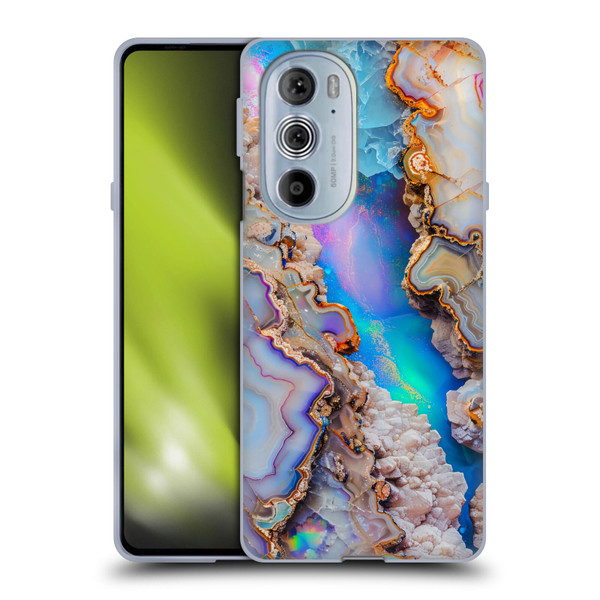 Haroulita Agates Pastel Soft Gel Case for Motorola Edge X30