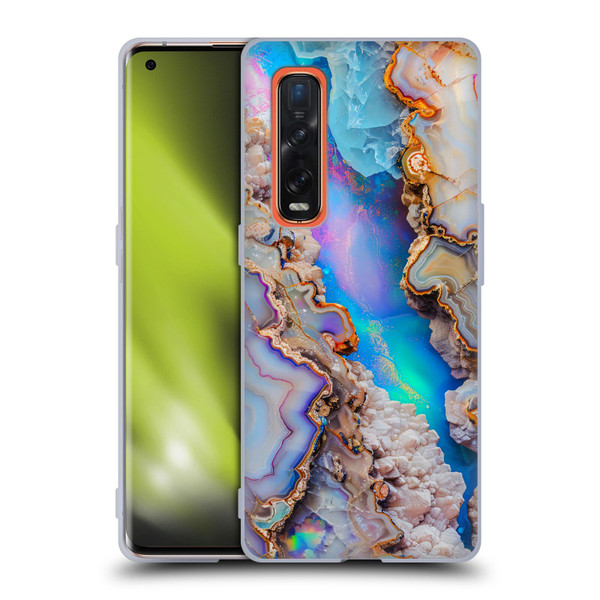 Haroulita Agates Pastel Soft Gel Case for OPPO Find X2 Pro 5G