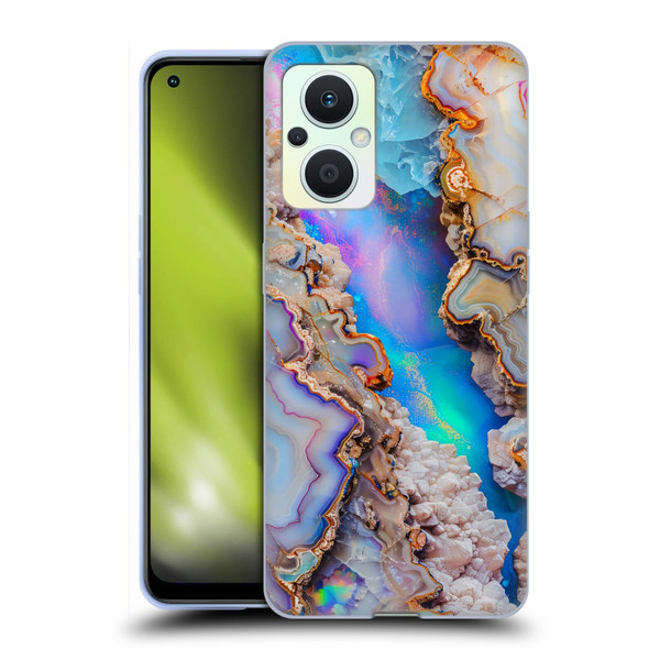 Haroulita Agates Pastel Soft Gel Case for OPPO Reno8 Lite