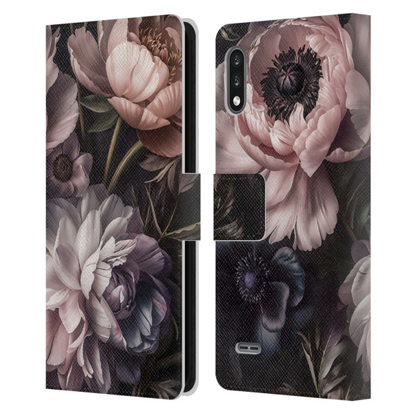 LebensArt Birds And Floral Baroque Smoke Leather Book Wallet Case Cover For LG K22