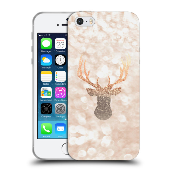 Monika Strigel Champagne Gold Deer Soft Gel Case for Apple iPhone 5 / 5s / iPhone SE 2016