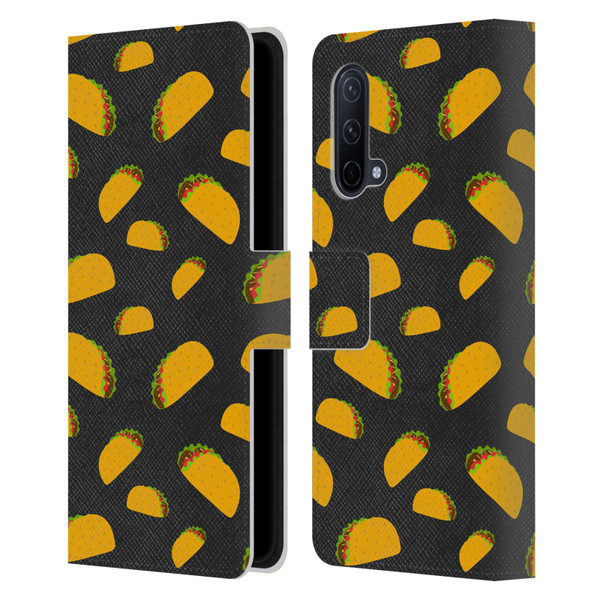 PLdesign Food Patterns Cool Fun Taco Leather Book Wallet Case Cover For OnePlus Nord CE 5G