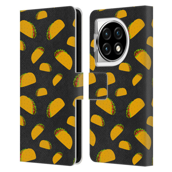 PLdesign Food Patterns Cool Fun Taco Leather Book Wallet Case Cover For OPPO OnePlus Ace 3 5G